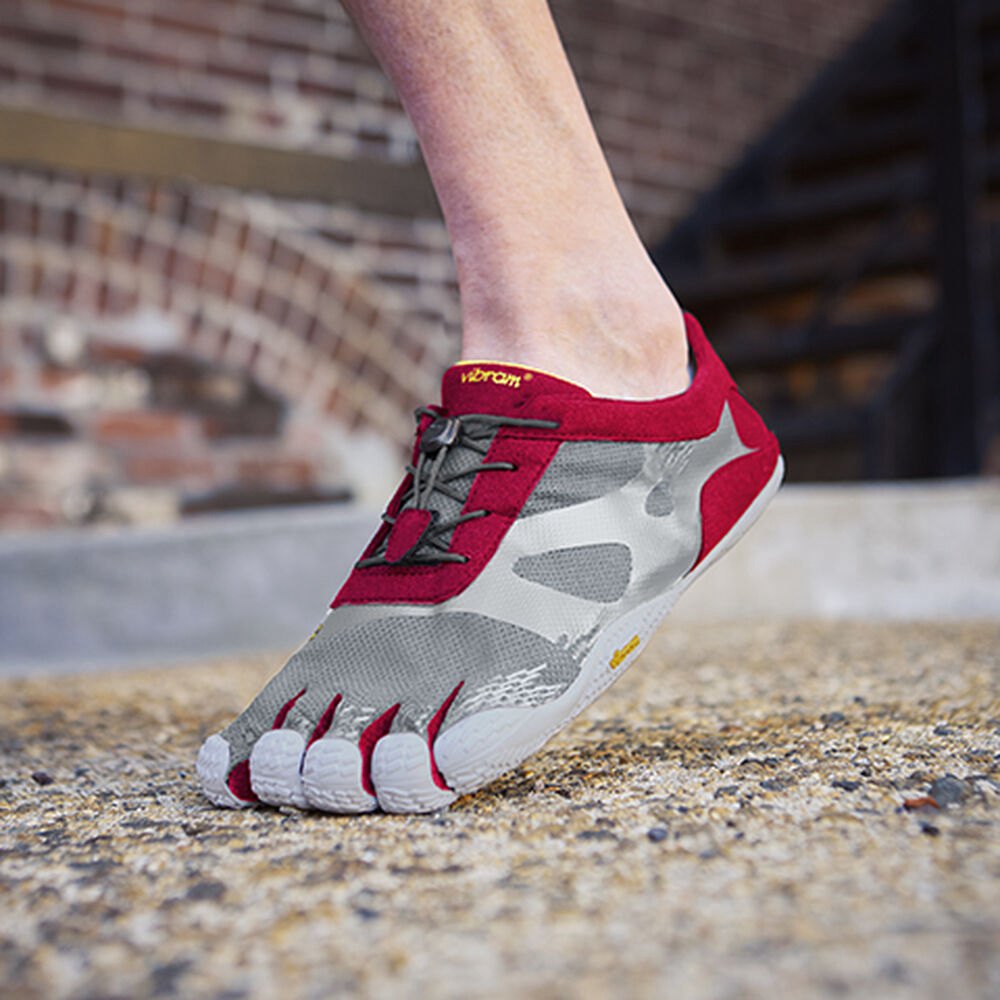 Tenis Deportivos Hombre Grises/Rojos - FiveFingers Kso Evo - KAJZGX-067